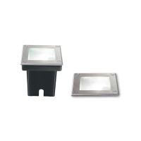 Ideal Lux Park PT Square Steel Outdoor Floor Recessed Downlight