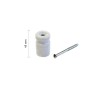Ceramic Isolator 45x25 mm White with Screw Included