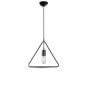 Triangle black pendant lamp in metal with lamp holder for E27
