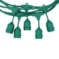 Green String Light 10 Lamp holder E27 12.5 meter IP65 Outdoor