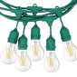 Green String Light Bulbs Included 10 Lamp holder E27 12.5 meter