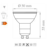 Lampo DIK LED GU10 Glass bulb 5W 38° medium beam