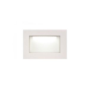 PAN Fast LED 3W 150° 3000K 50lm Incasso Segnapasso IP65 Bianco