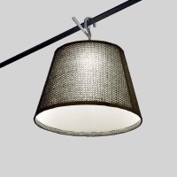 Artemide Tolomeo Paralume Outdoor Hook LED Lamp in Black Fabric