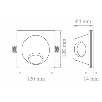 Lampo Ceiling Round Recessed Wall Washer GU10 Downlight In