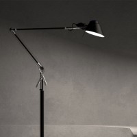 Lumina Tangram LED Floor Lamp with Movable Arms Nickel By