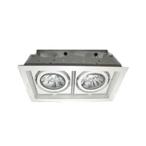 iGuzzini Deep Frame Minimal White double recessed light 2x75W