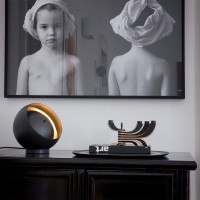 Oluce Eva Spherical LED Adjustable Table Lamp for Indoor By