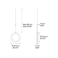 Lodes IVY I Lampada da Sospensione ad Anello a LED Dimmerabile