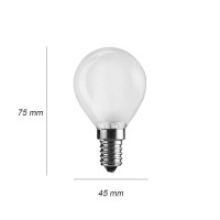 LED Bulb Milky G45 E12 110-120V 4W Frosted 2700K Warm White