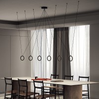 Lodes IVY V Ring Double Cable LED Dimmable Suspension Lamp By