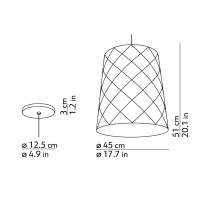Kundalini New York 45 Suspension Ceiling Lamp LED White