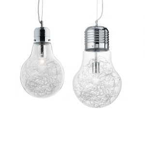 Ideal Lux Luce Max SP1 Suspension Lamp In Glass And Aluminum