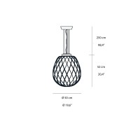 Fontana Arte Pinecone Large Dimmable Suspension Lamp in Glass