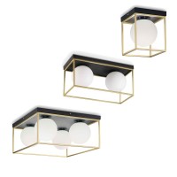 Ideal Lux Lingotto PL Ceiling Lamp Vintage Style with Diffused