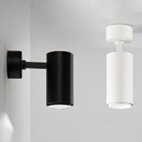 Isyluce Cylindrical GU10 Adjustable Wall/Ceiling Spotlight in