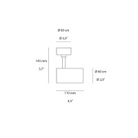 Isyluce Cylindrical GU10 Adjustable Wall/Ceiling Spotlight in