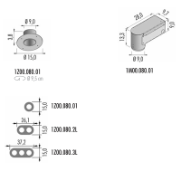 Oty Light POP P04 Ø8 Formwork Housing For Plasterboard