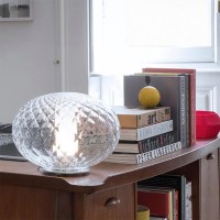 Oluce Recuerdo LED Glass Table Lamp By Mariana Pellegrino Soto