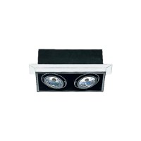 IGuzzini Frame double recessed lights downlight 2x50W black