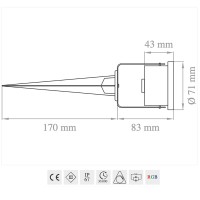 Lampo LED Garden 12V Spotlight Adjustable with Spike for