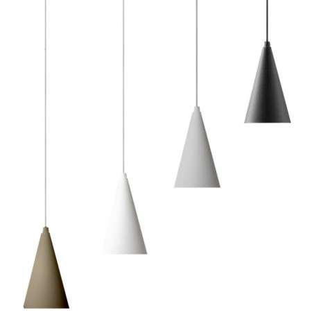 Cattaneo Cone Suspension Lamp LED Dimmable Aluminum Head System