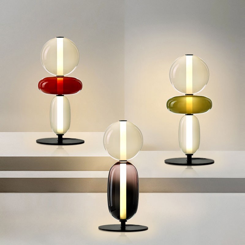 Bomma Pebbles Dimmable LED Table Lamp in Crystal