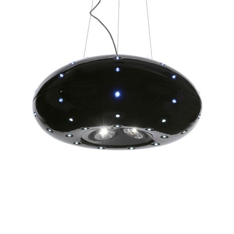 Fabbian Riccio Suspension Ceiling Lamp Halogen / LED Black