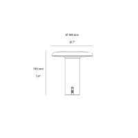 Artemide Takku Lampada LED da Tavolo Wireless Ricaricabile USB