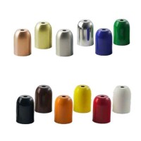 E14 cylindrical lamp holder with chrome finish code 0148 / CR