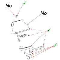 Artemide Ricambio Anello Riflettore per Tolomeo LED