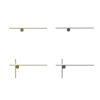 Flos Coordinates Wall Lamp In Aluminum Champagne Color Anodized