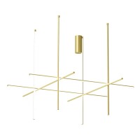 Flos COORDINATES C4 LONG Dimmable LED Ceiling Lamp Champagne