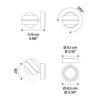 Lodes Nautilus Mini Lampada LED da Parete a Biemissione per