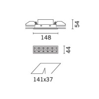 iGuzzini MK51 Laser Blade Incasso LED 10W 3000K 920 lm Bianco