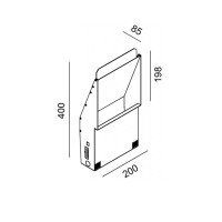 Lucifero's Window Minimal M224 Wall square Recessed lamp