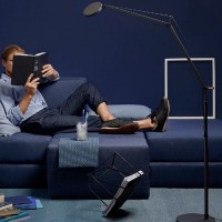 Artemide Demetra Reading Floor Lampada LED da Terra Grigio
