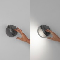 Artemide Demetra Faretto LED Wall Lamp with Switch Matt Black