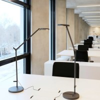 Artemide Demetra LED Table Lamp Dimmable Matt Black By Naoto