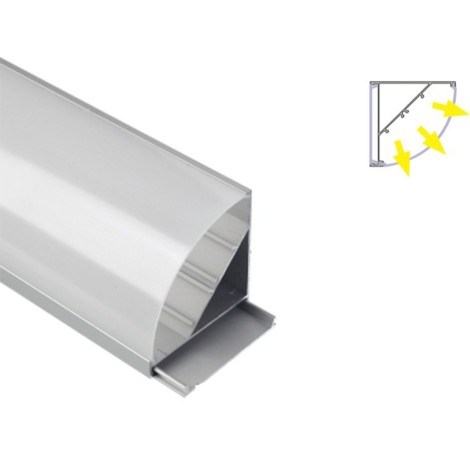 Duralamp Profilo Alluminio Biemissione Schermo Cupola 45 per 2