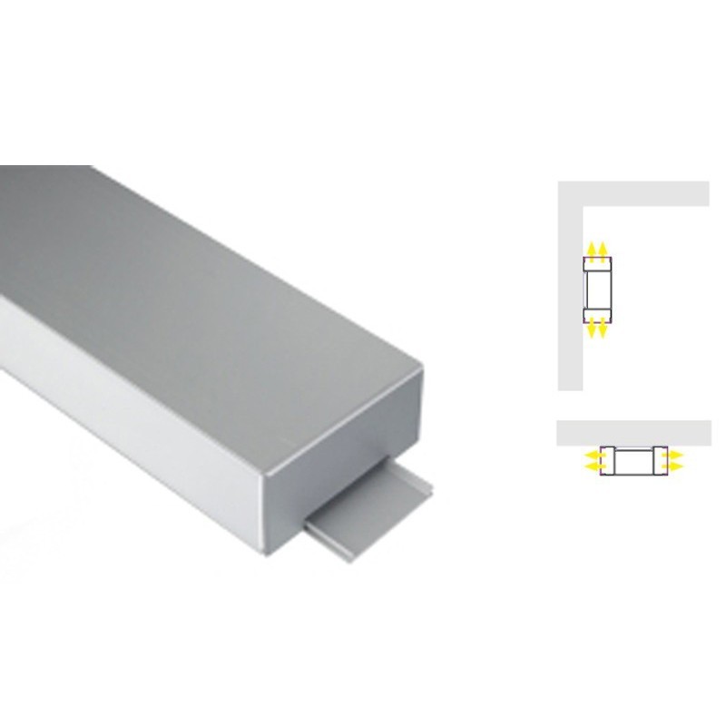 Duralamp Profilo Alluminio Biemissione Laterale 122 cm per 2