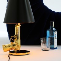 Flos Guns Bedside Gun Table Lamp Shiny Gold 18K By Philippe Starck 2005 Flos - 11