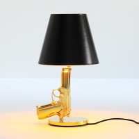 Flos Guns Bedside Gun Table Lamp Shiny Gold 18K By Philippe Starck 2005 Flos - 6