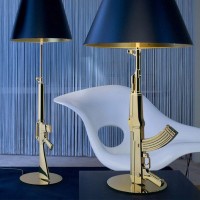 Flos Guns Table Gun Lamp Shiny Gold by Philippe Strack 2005 Flos - 12