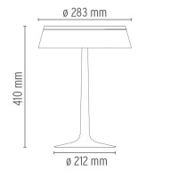 Flos Bon Jour LED Lampada da Tavolo Top Cromo Soft Avorio