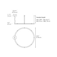 copy of Artemide Alphabet of Light Circular 90 Suspension LED Lamp for Indoor Artemide - 2