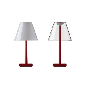 Rotaliana Dina+ LED Lampada da Tavolo Rosso Bianco Trasparente