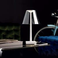 Rotaliana Dina+ LED Table Lamp Red White Transparent