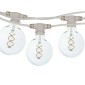 String Lights White 10 Lampholder E27 11.5 mt Extendable LED 5W 2200K Globe 125 bulbs INCLUDED New Lamps - 1