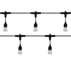 WIFI Tuya Black String Light garland 5 bulbs 24V 5m IP65 Waterproof Extendable Lampo Lighting - 1